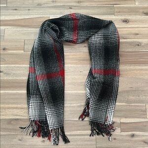 Plaid Black and Red Scarf 4 for $20